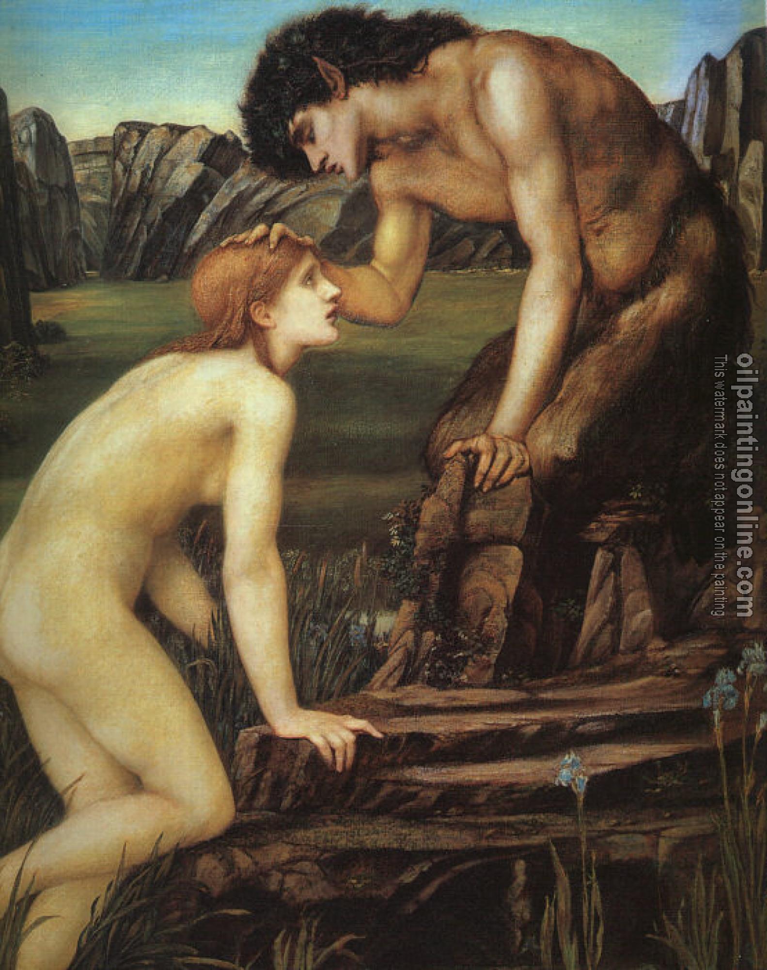 Burne-Jones, Sir Edward Coley - Pan and Psyche